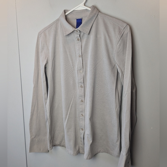 KIT & ACE Women Button Down Shirt Size Small Color Between Gray And Beige - Picture 1 of 11